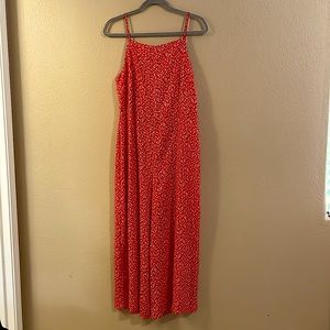 Red jumpsuit perfect for spring!
